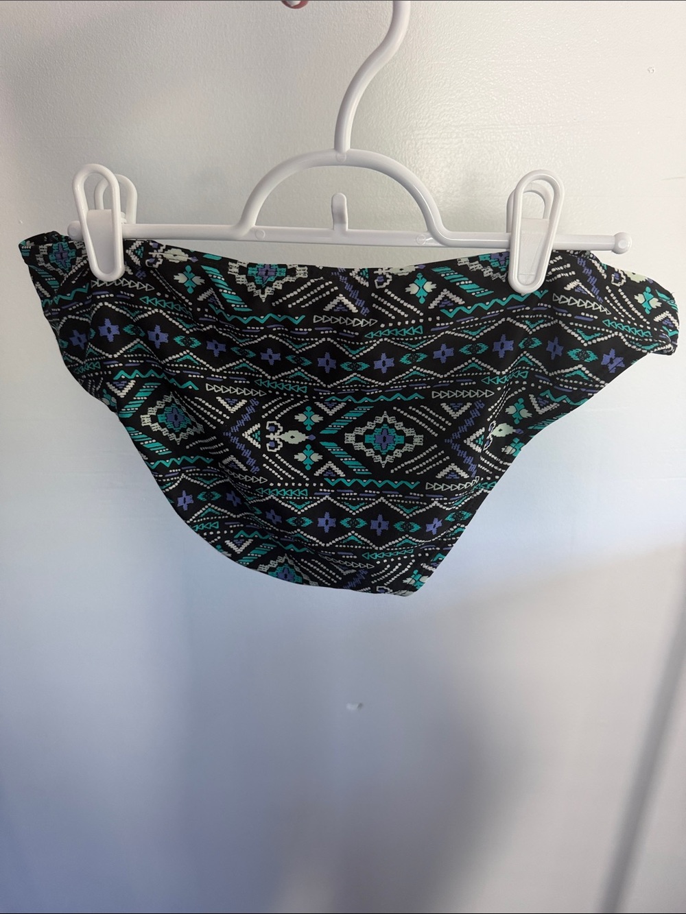Hot Water - Teal, Purple, White and Black Aztec Print Bikini Bottoms - Picture 4 of 6